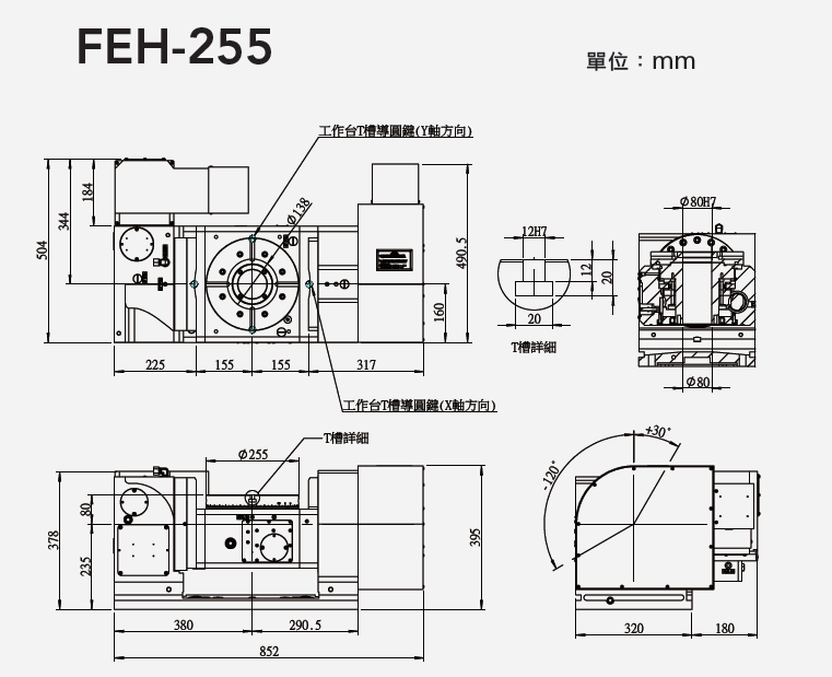 FEH-255 五轴摇篮式分度盘