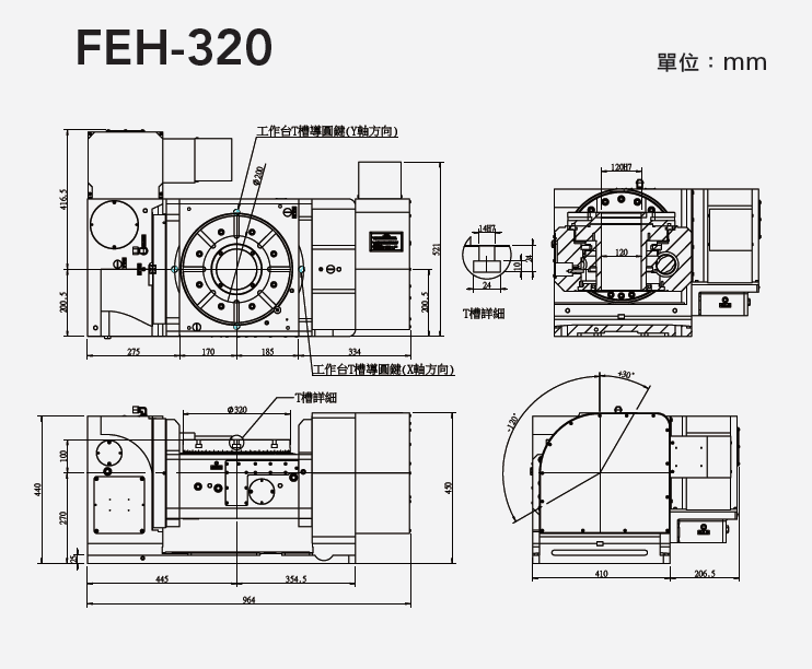 FEH-320 五轴摇篮式分度盘