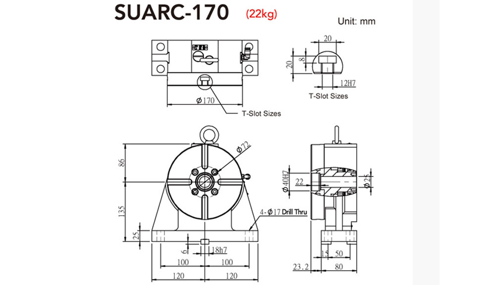 SUARC-170 Rotary Tailstock